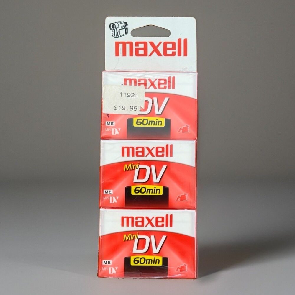 Maxell ME Mini Camcorder Digital Video Blank Cassettes 60 Min 3 Pack Sealed